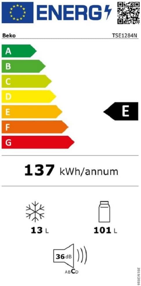 BEKO TSE1284N Test - Energie