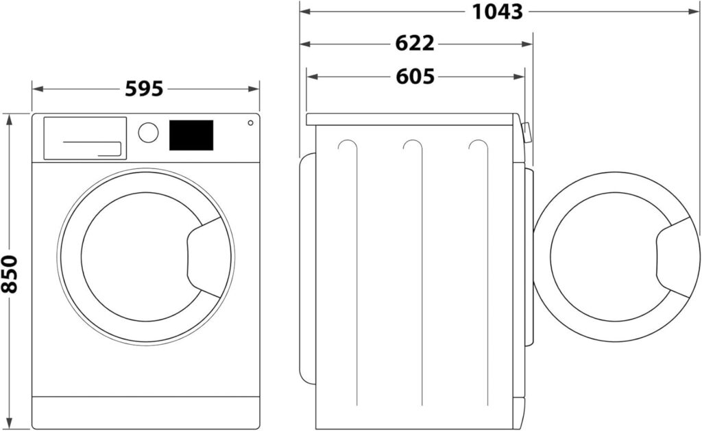 Bauknecht W9 S6300 A Test - Abmessungen