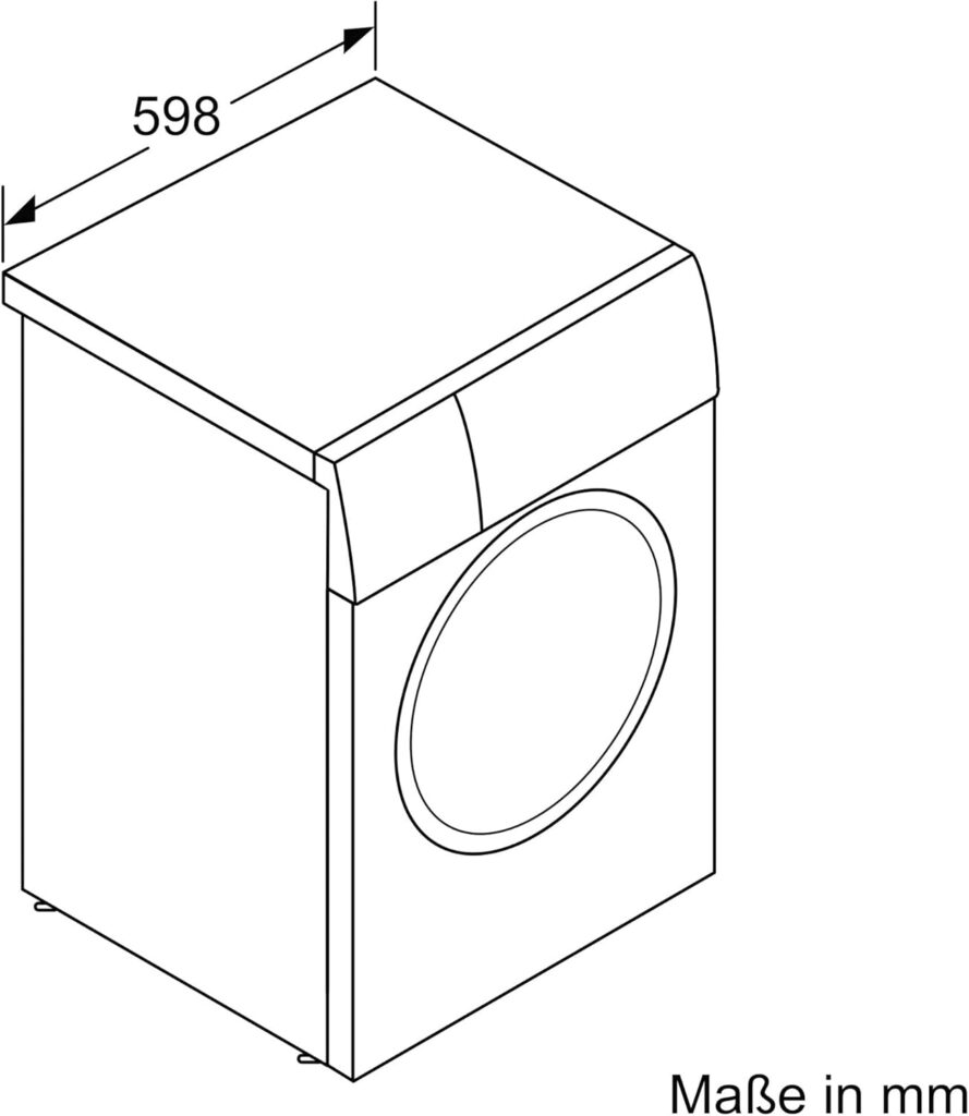 Bosch WAN2812A Test - Abmessungen