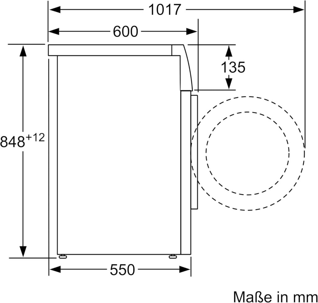 Bosch WAN281KA3 Test - Maße