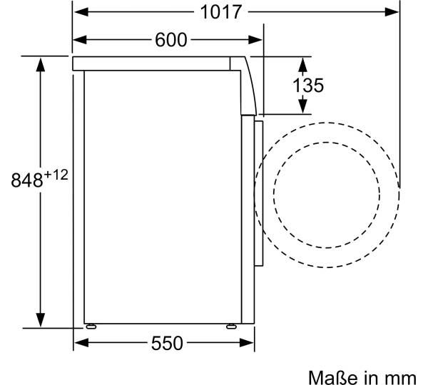 Bosch WAN282H3 Test - Maße