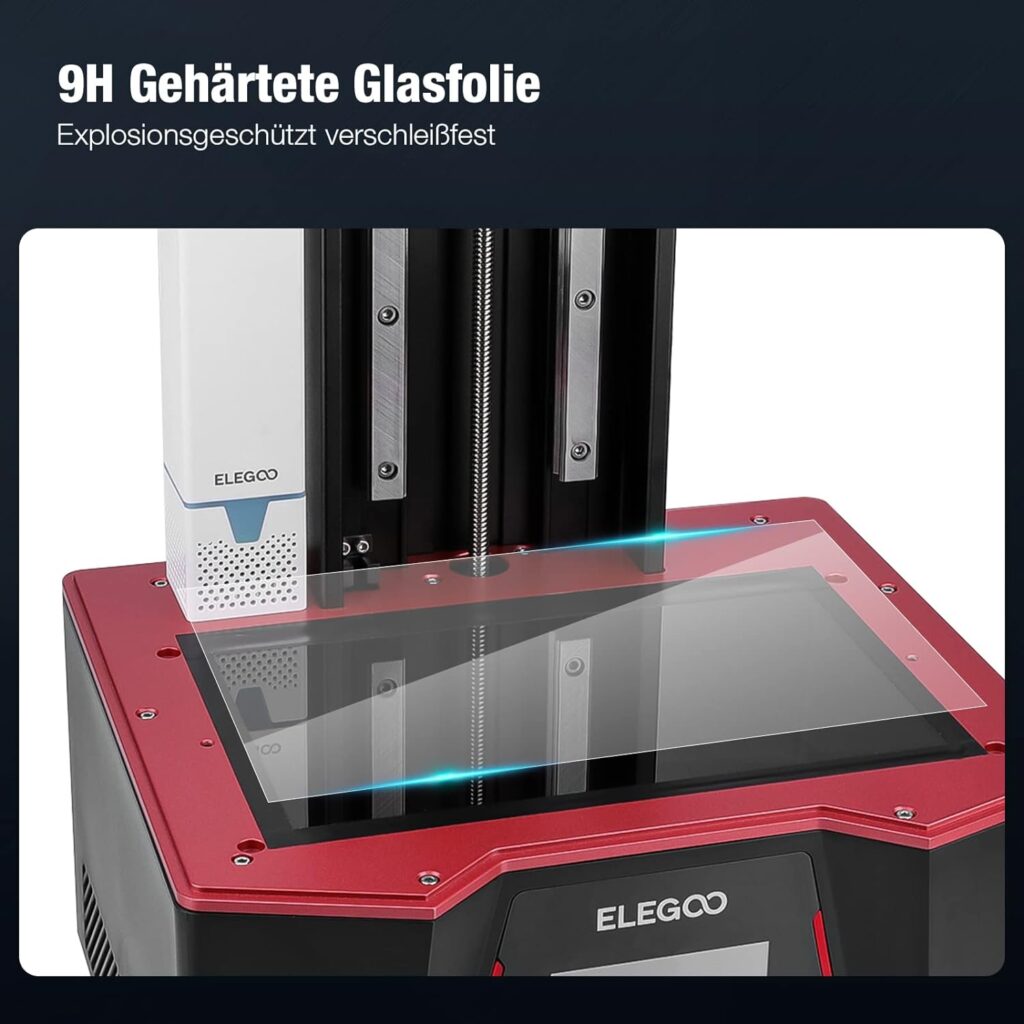 ELEGOO Saturn 2 Test - Glasfolie