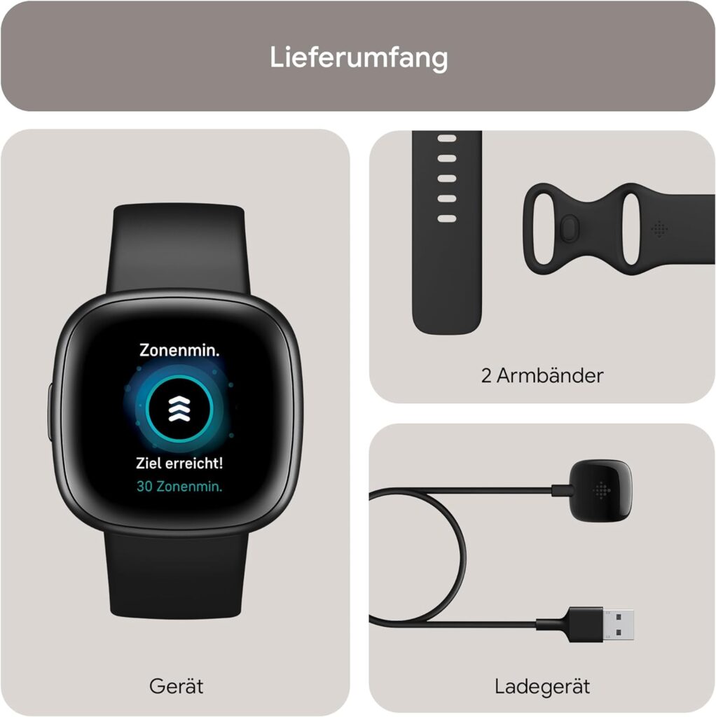 Fitbit Versa 4 Test - Lieferumfang