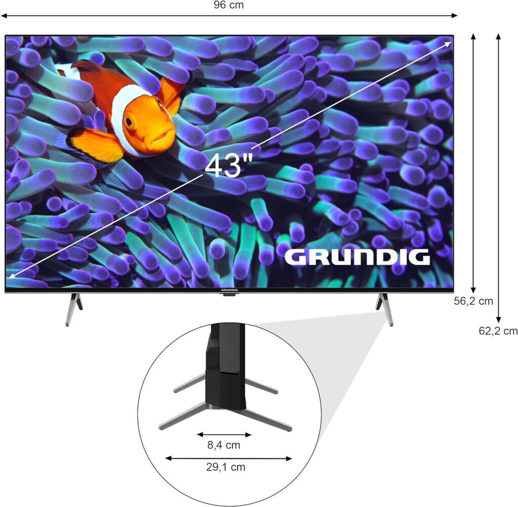 GRUNDIG 43 GUB 7340 Test - Maße