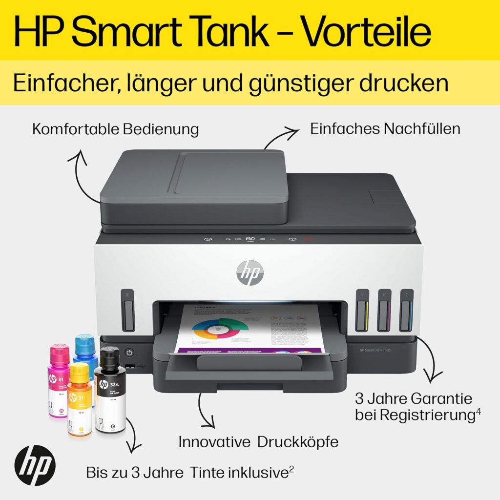 HP Smart Tank 7605 Test - Vorteile