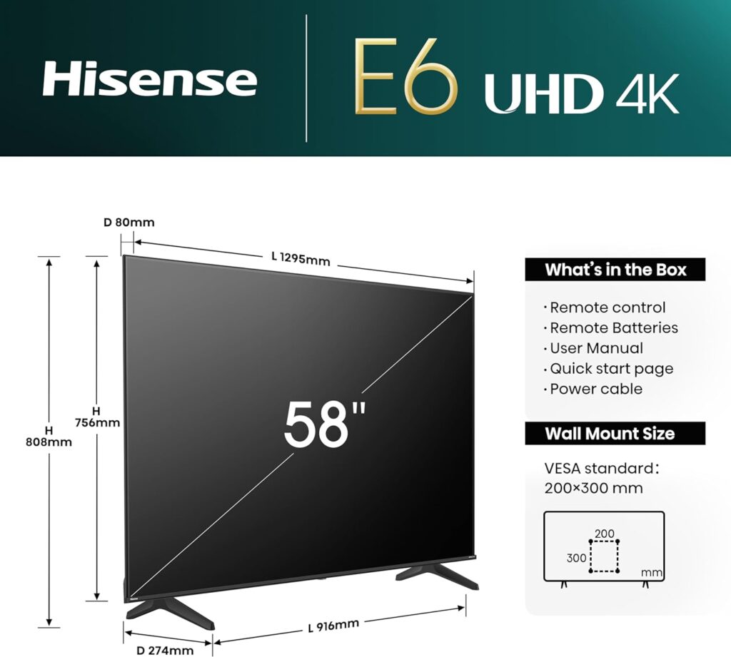 Hisense 58E6NT Test - Design