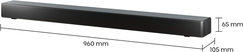 Hisense U5120GW Test - Maße Soundbar