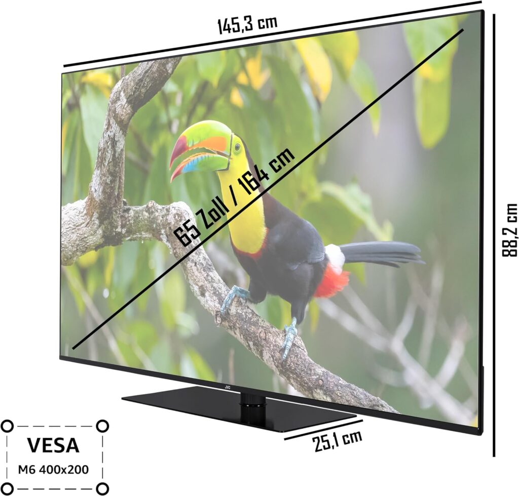 JVC LT-65VU6355 Test - Maße