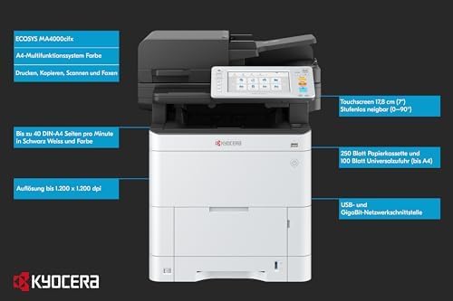 Kyocera Ecosys MA4000cifx Test - Ausstattung