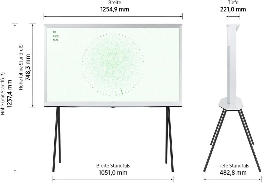 Samsung GQ43LS01DAU Test - Abmessungen