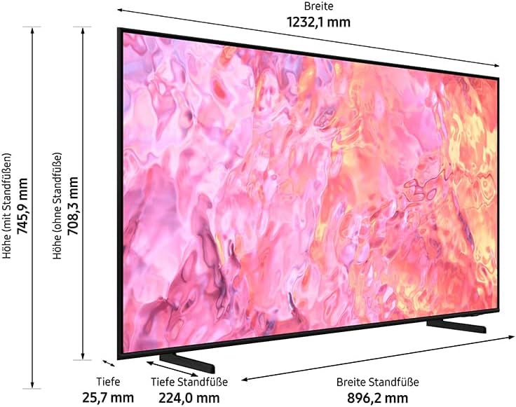 Samsung GQ55Q60C Test - Maße