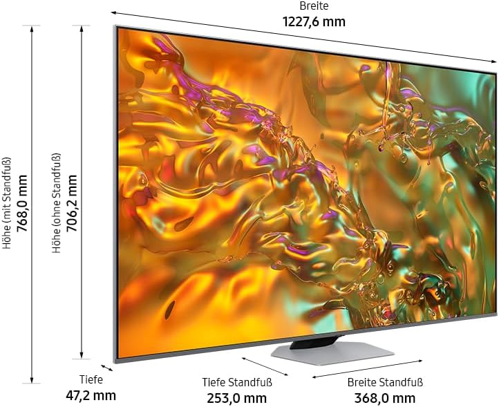 Samsung GQ55Q80D Test - Maße