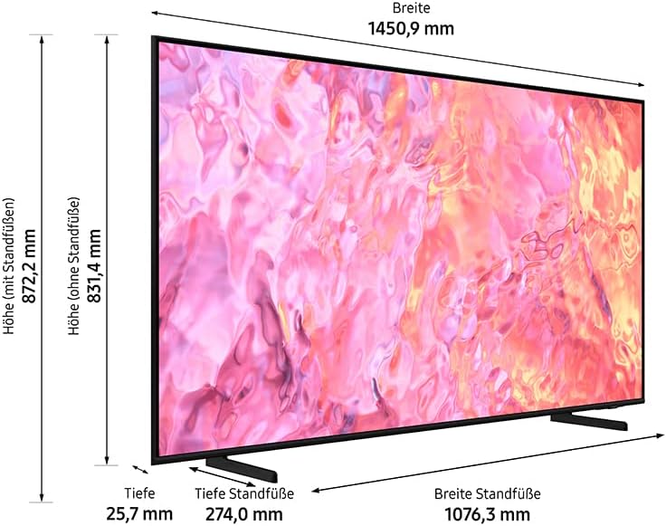 Samsung GQ65Q60C Test - Maße