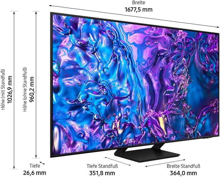 Samsung GQ75Q70D Test - Maße