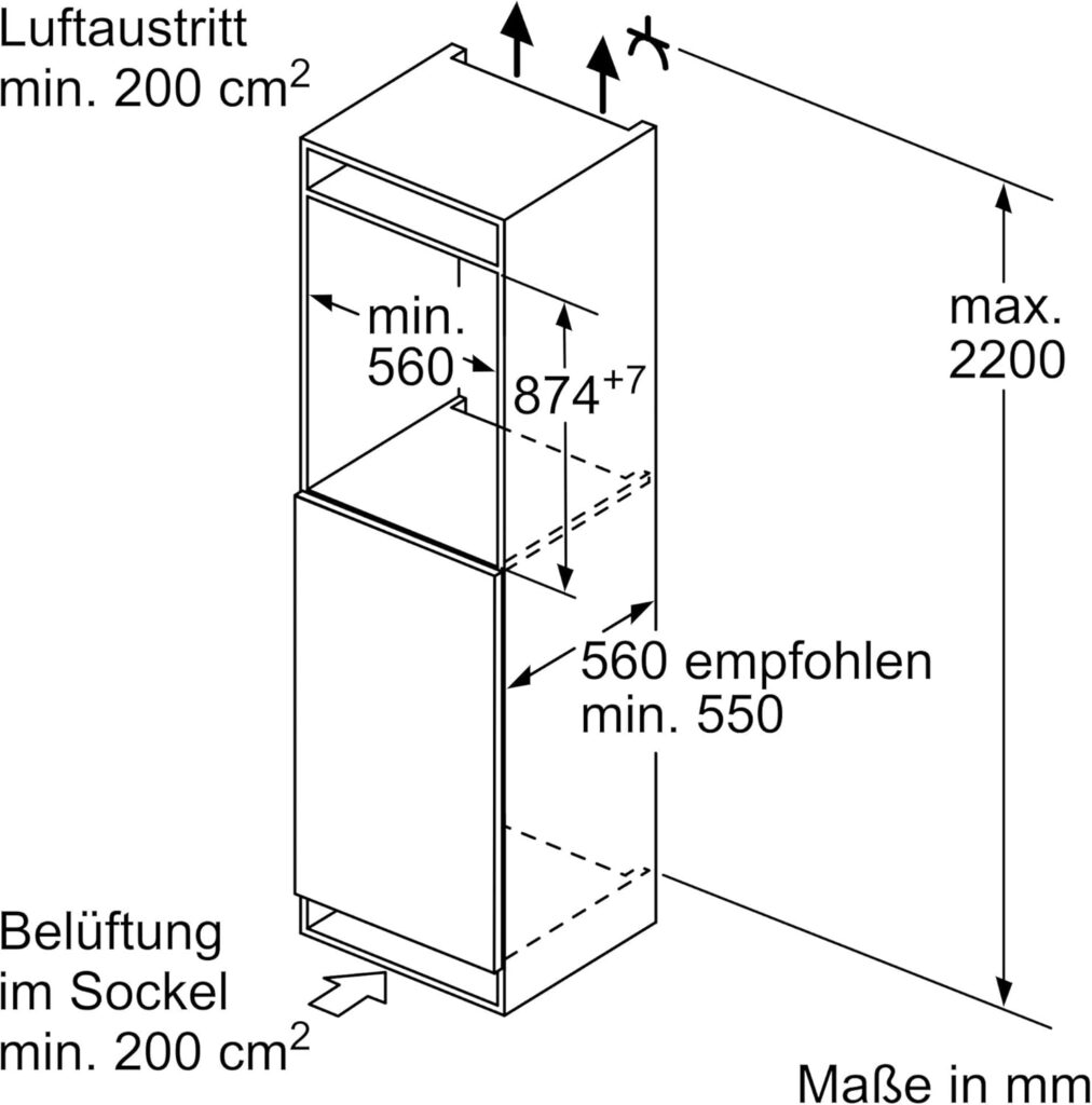 Siemens KI21RADD1 Test - Abmessungen