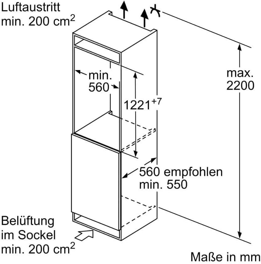 Siemens KI41RADD1 Test - Abmessungen