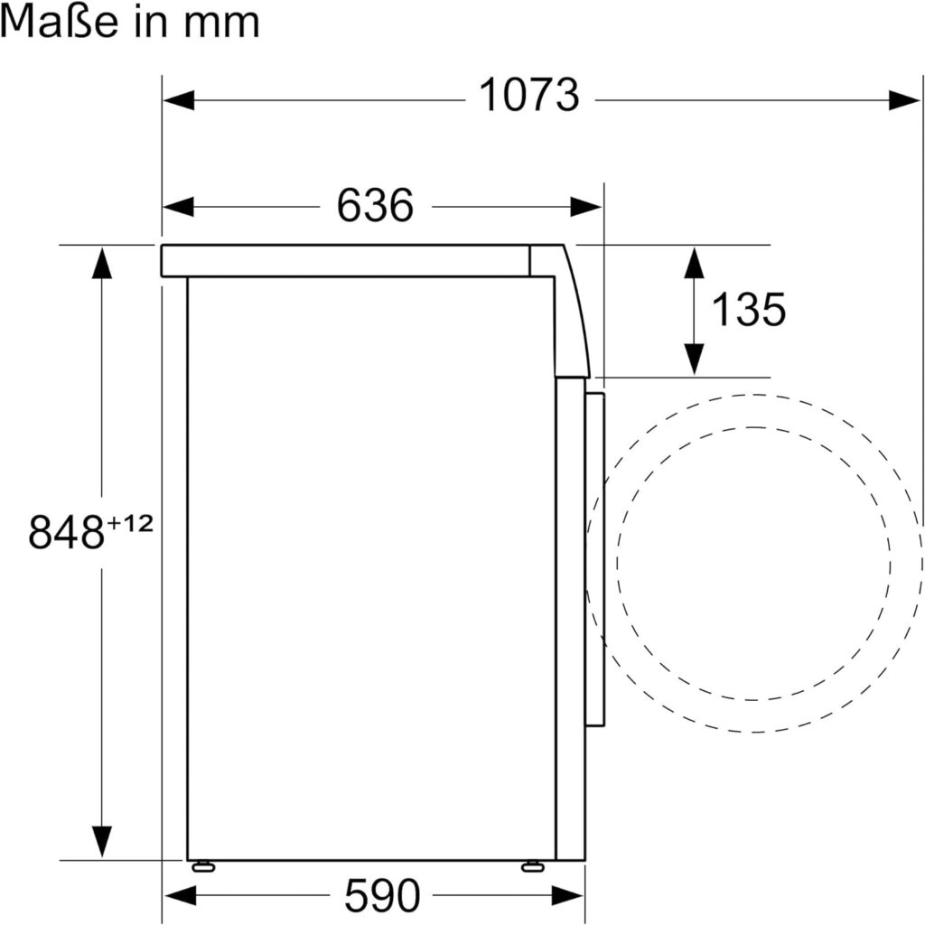 Siemens WG44G2F20 Test - Abmessungen