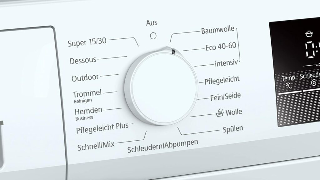 Siemens WM14N122 Test - Ausstattung