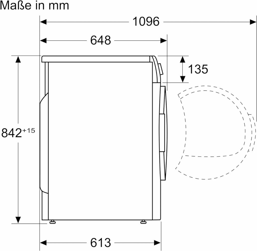 Siemens WQ45G2D00 Test - Maße