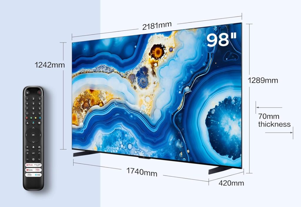 TCL 98QM8B Test - Lieferumfang