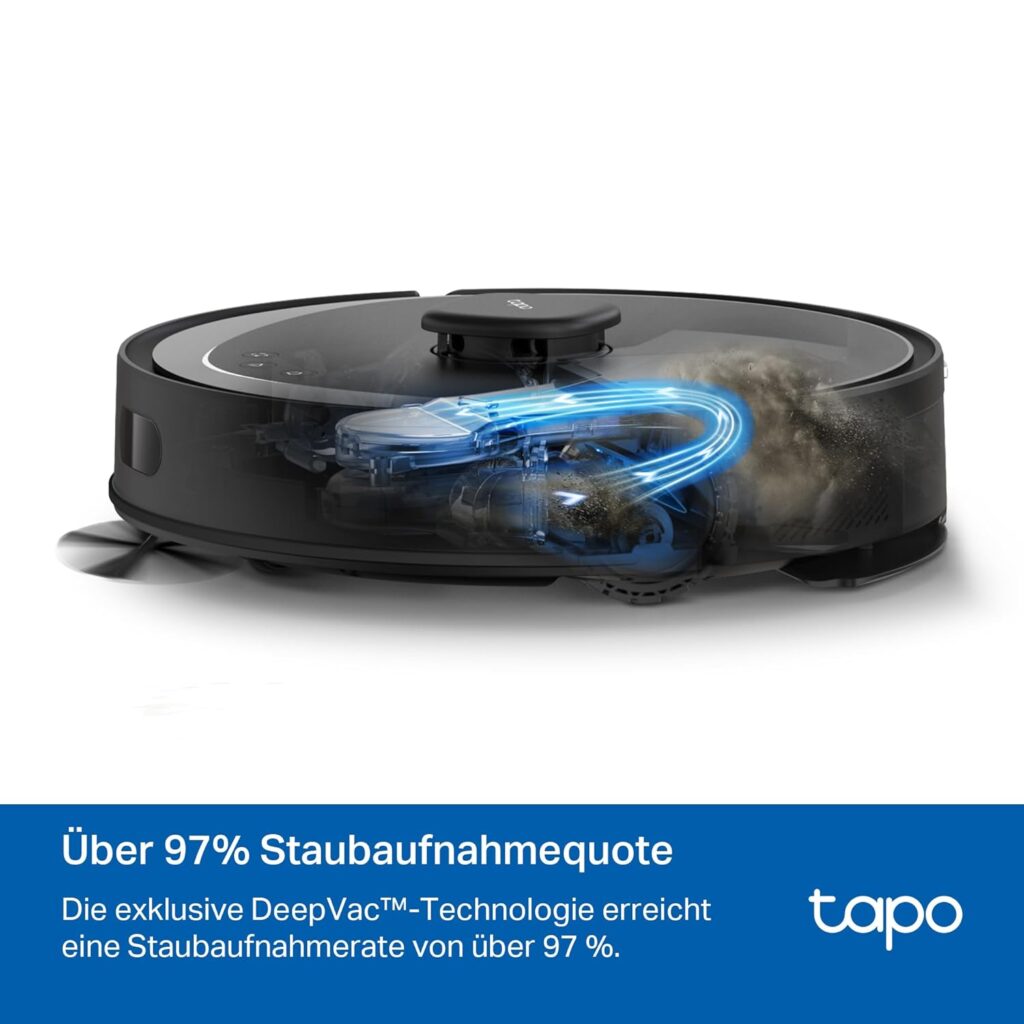 Tapo RV30 Max Plus Test - Staubaufnahme